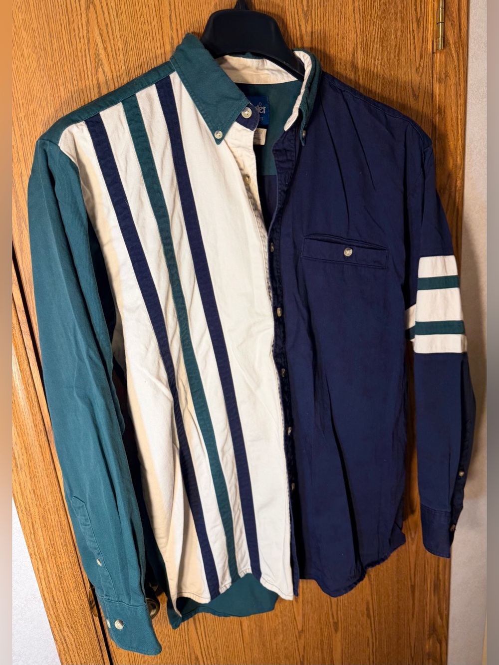 Wrangler 80s Western Patchwork Style Button-Down Shirt - Picture 3 of 5